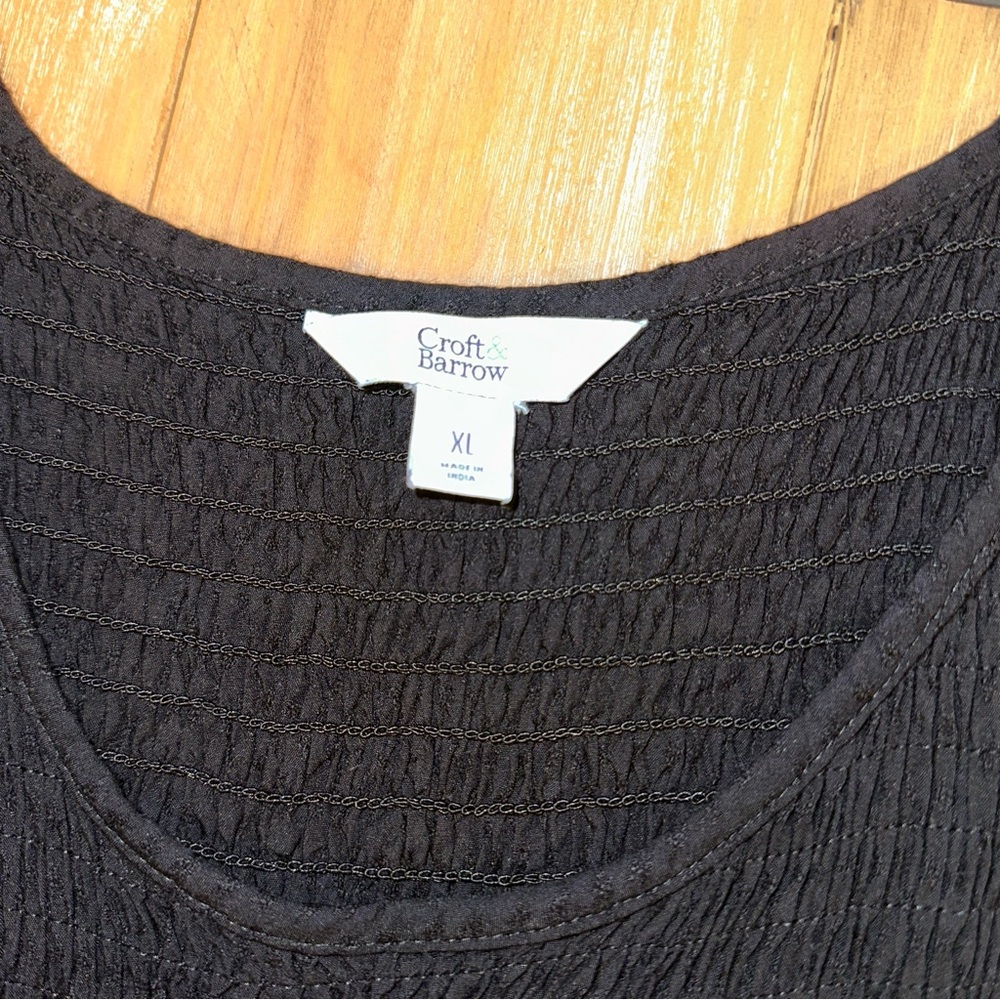 Croft & Barrow Black Maxi Dress XL Flowy LIKE NEW - Picture 7 of 7